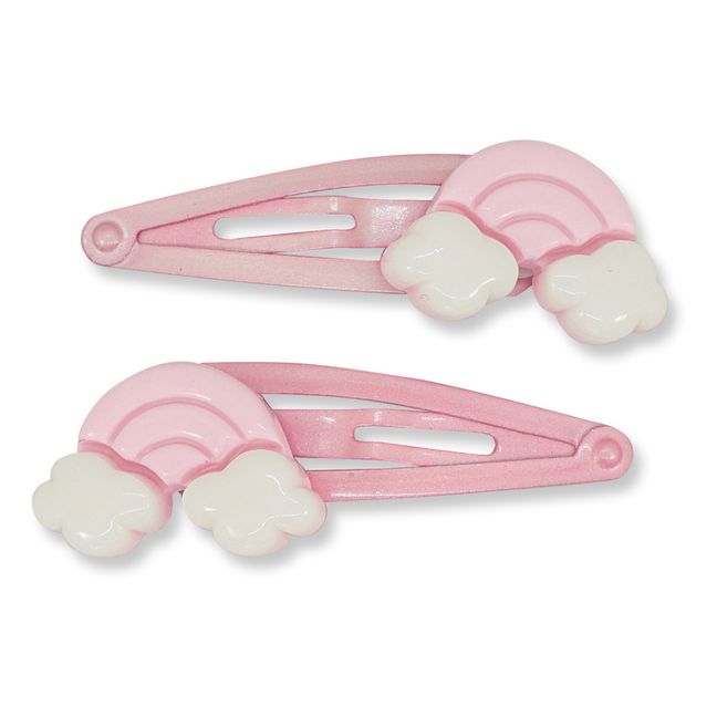 Set fermagli per capelli, con nuovola | Rosa chiaro
