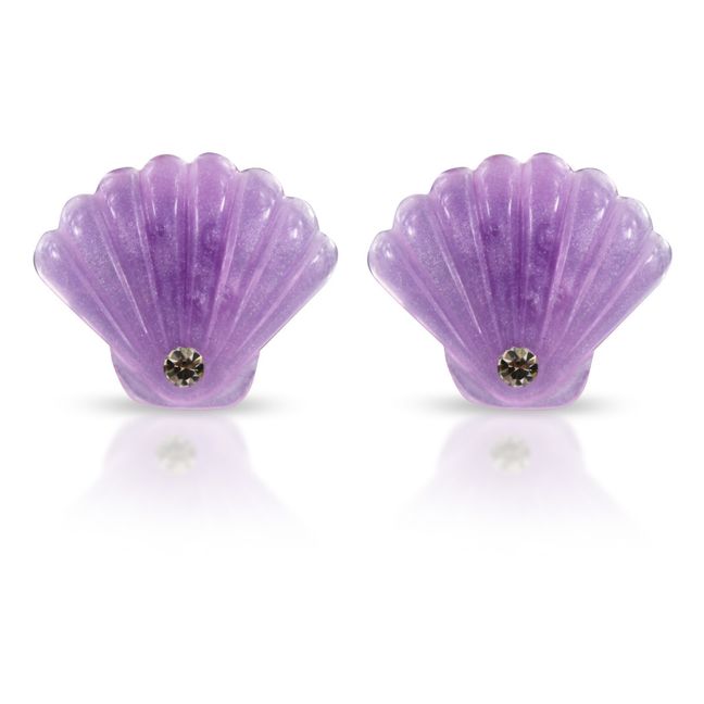 Boucles d'Oreilles Coquillage Lilas