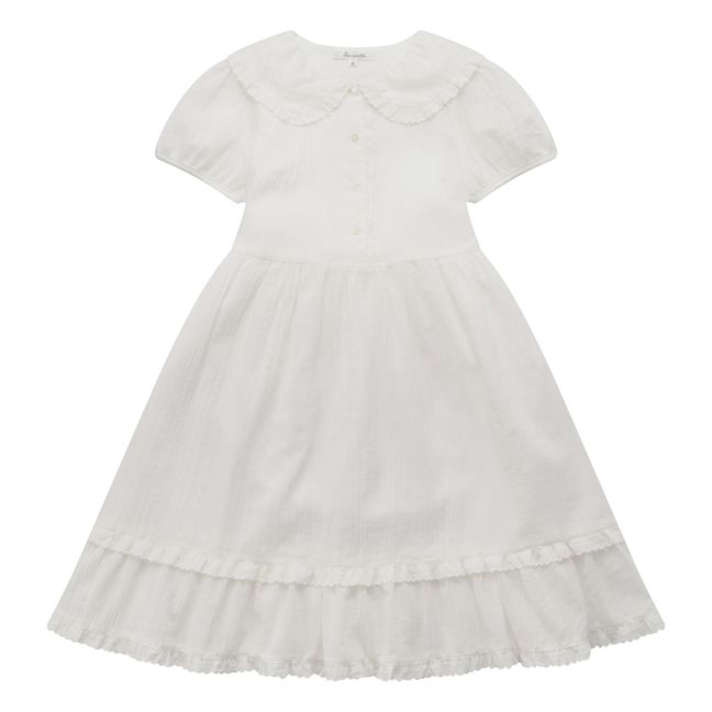 Ploy Cotton Muslin Dress White