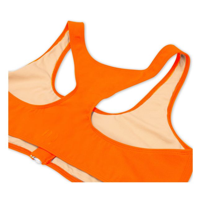 Badeanzug-Oberteil mit Reißverschluss Orange