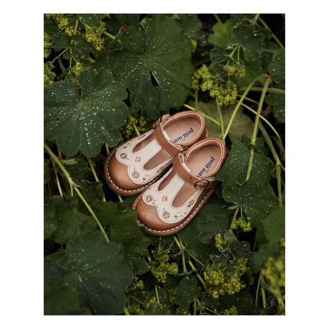 Embroidered Mary Janes - Peter Pan x Uniqua Capsule Collection Natur