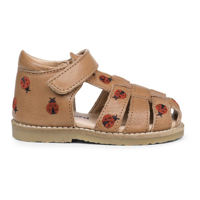 Embroidered Ladybird Sandals - Uniqua Capsule Collection Natur