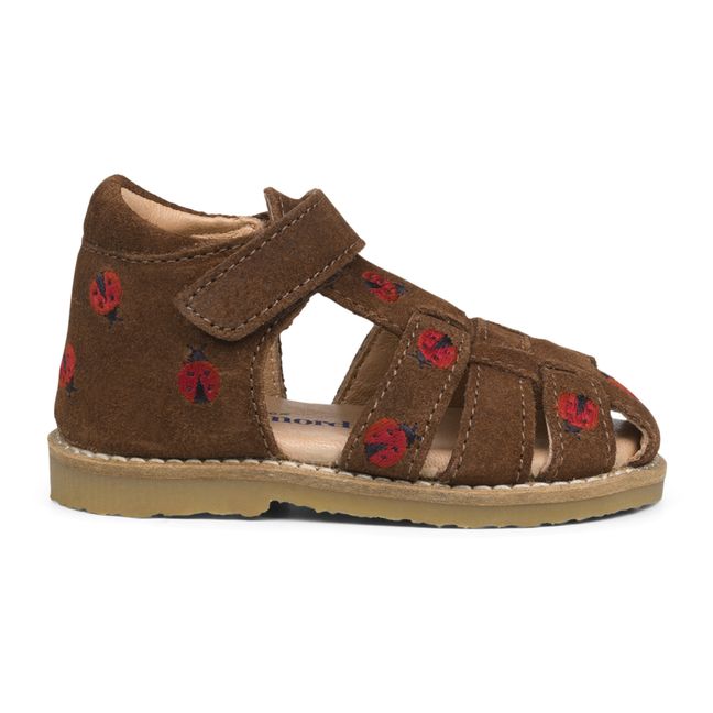 Embroidered Ladybird Sandals - Uniqua Capsule Collection Braun