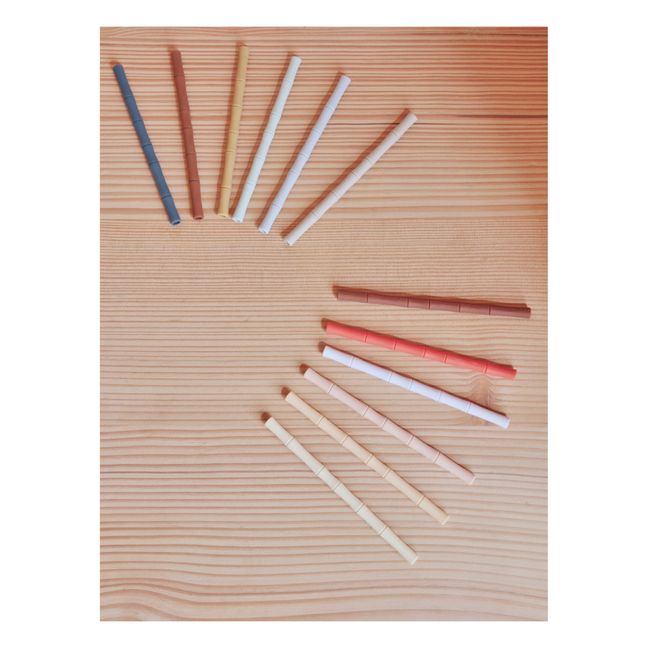 Silicone Straws - Set of 6 | Caramel