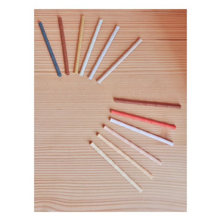Silicone Straws - Set of 6 | Caramel- Product image n°3