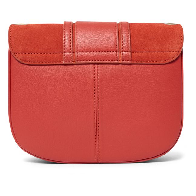 Hana Dual-Material Bag Red