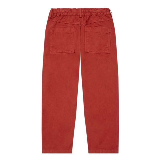 Pantaloni Taglia Regolabile Rosso mattone