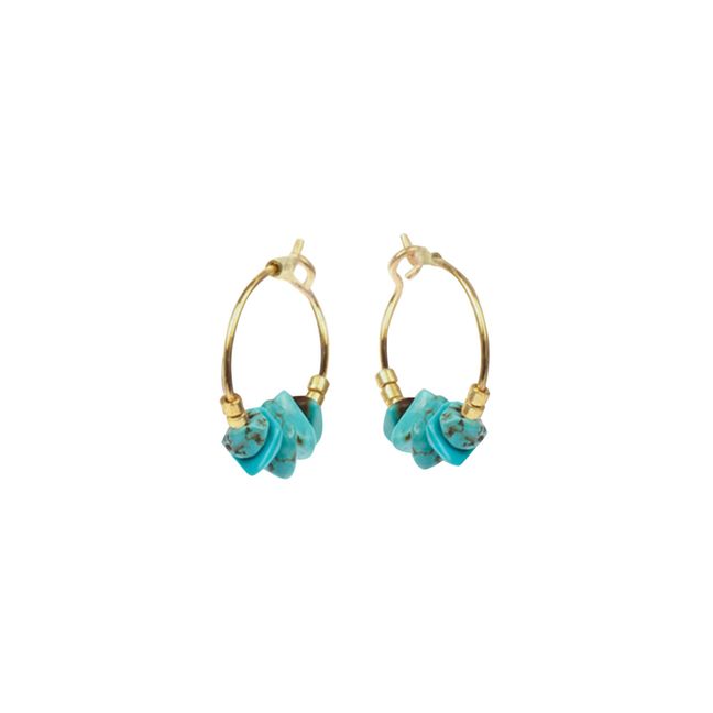 Yvette Hoop Earrings Turquoise
