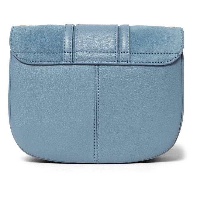 Hana Dual-Material Bag Grey blue