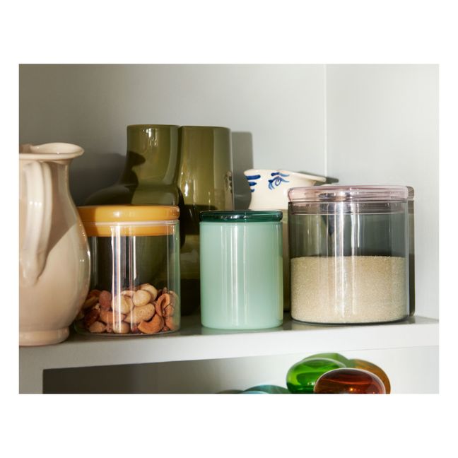 Borosilicate Storage Jar Pale green