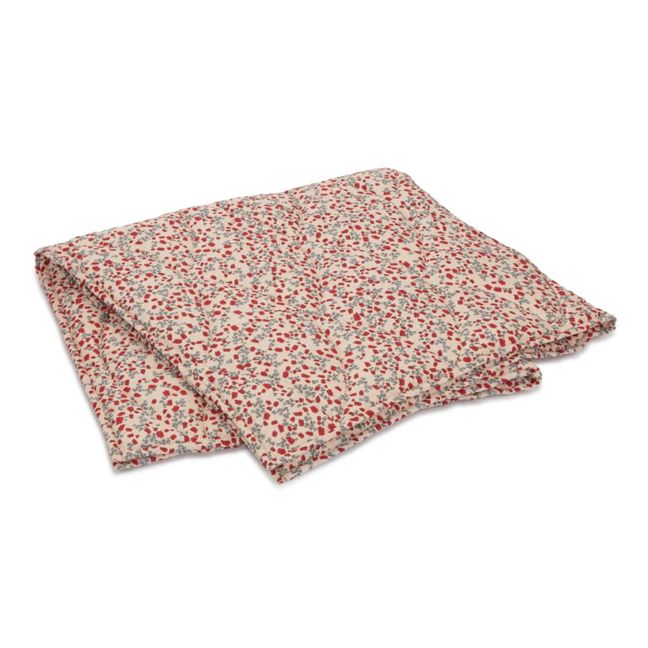 Quilted Organic Cotton Blanket Red