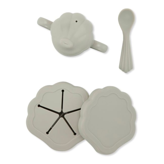 Set vaisselle en silicone Clam | Bleu