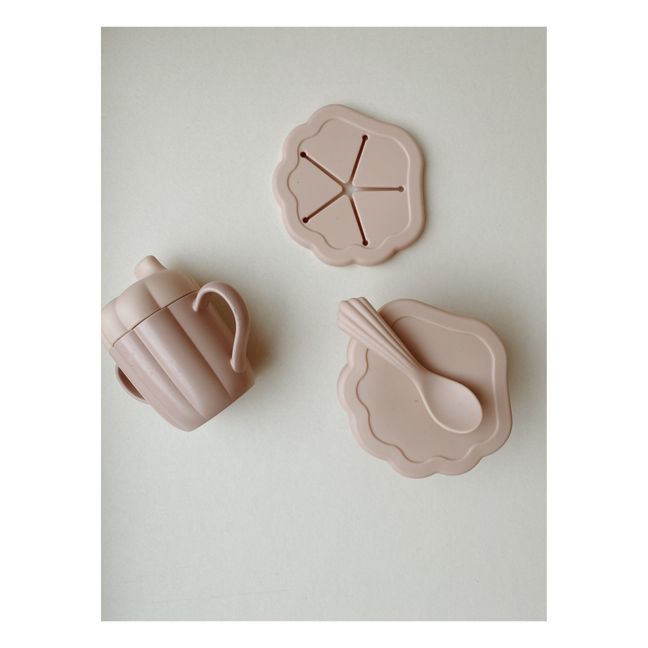 Clam Silicone Tableware Set Powder pink