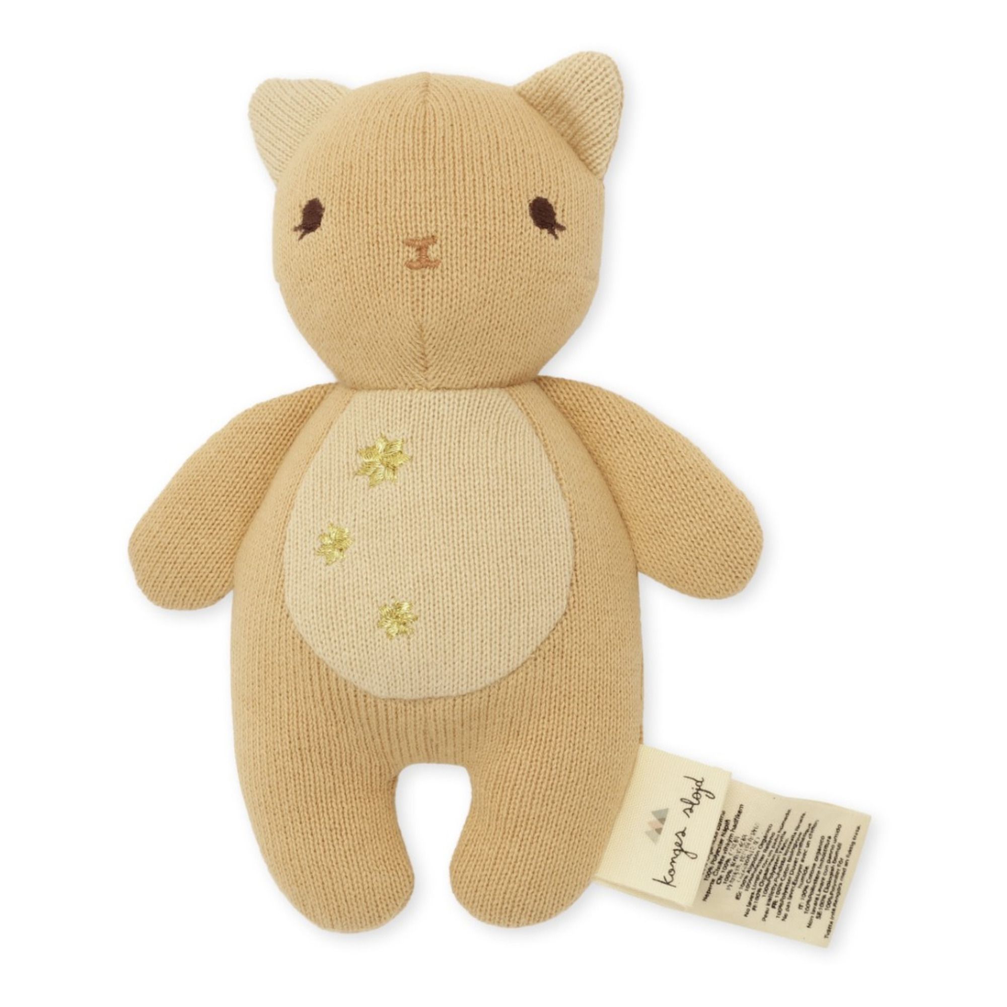 Organic Cotton Soft Toy Cat Beige- Product image n°0