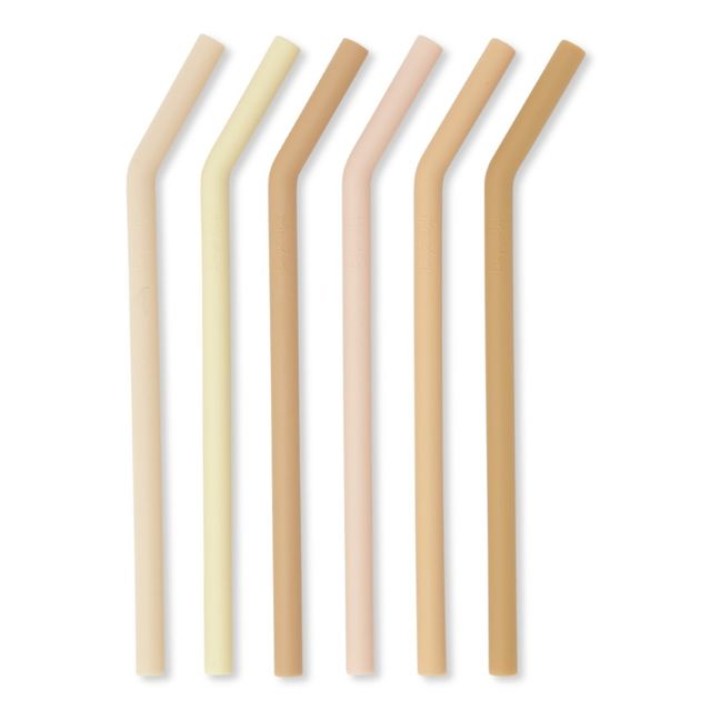 Silicone Straws - Set of 6 Blush