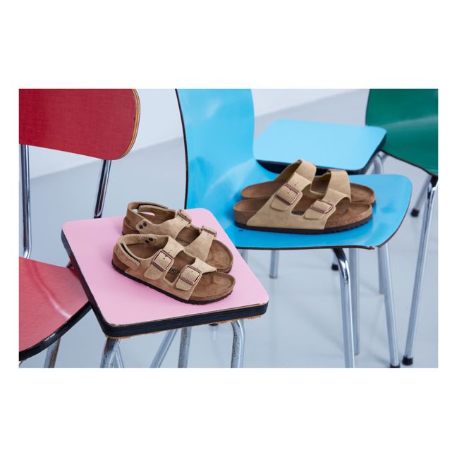 Sandalen Milano HL aus Wildleder | Maulwurfsfarben