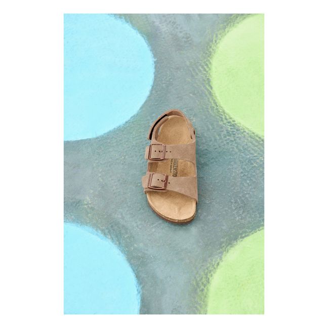 Sandalen Milano HL aus Wildleder | Maulwurfsfarben