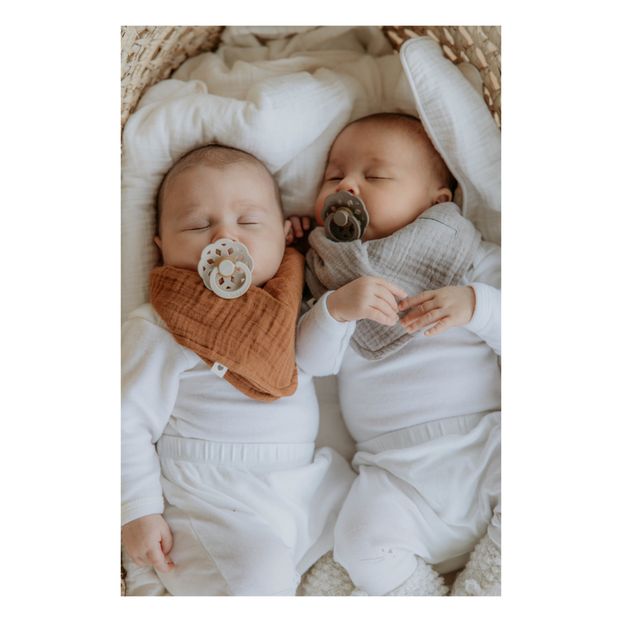 Lot de 2 Sucettes Rondes Boheme Ivory & Sage - 0/6 Mois (Bibs) - Couverture