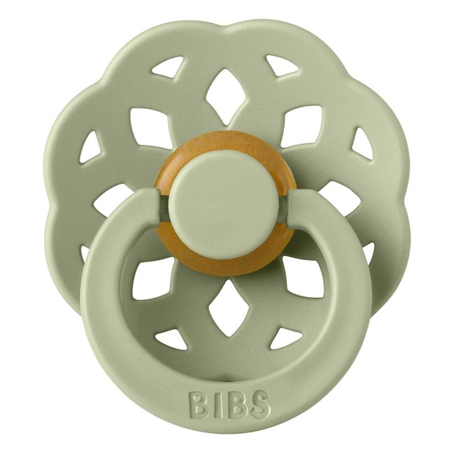 Tétines en caoutchouc naturel Bohème - Set de 2 | Vert amande