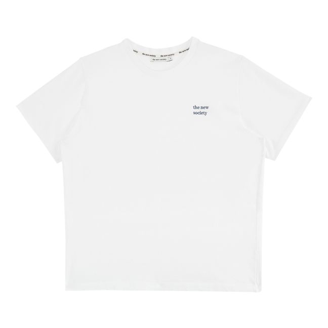 Organic Cotton Embroidered Logo T-shirt - Women’s Collection - Blanco