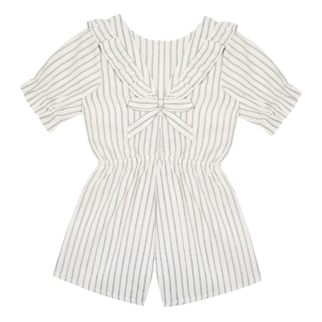 Striped Playsuit White