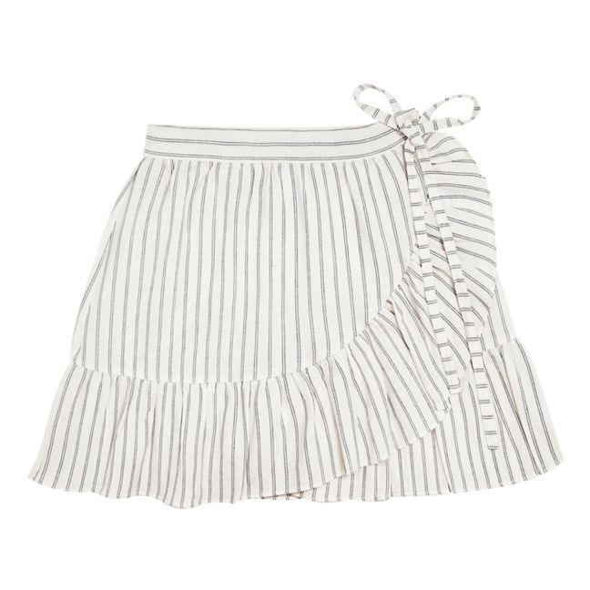 Striped Mini Skirt Blanco