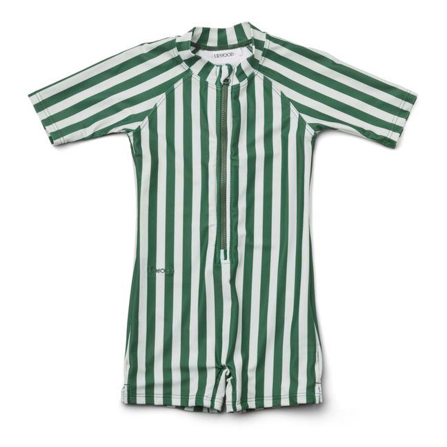 Tutina da bagno Max a righe | Verde