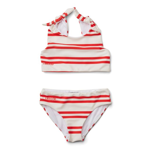 Bow Recycled Polyester Swimsuit Cremefarben