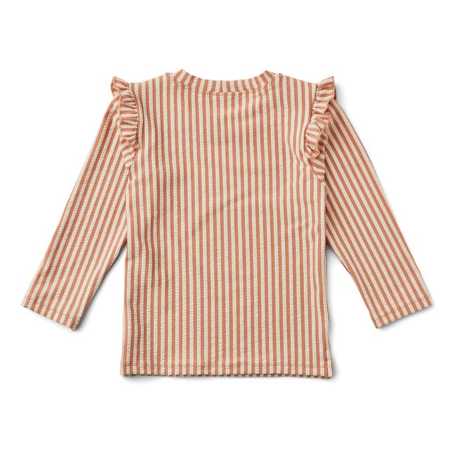 Tenley Recycled Polyester Striped Anti-UV T-shirt Rosa