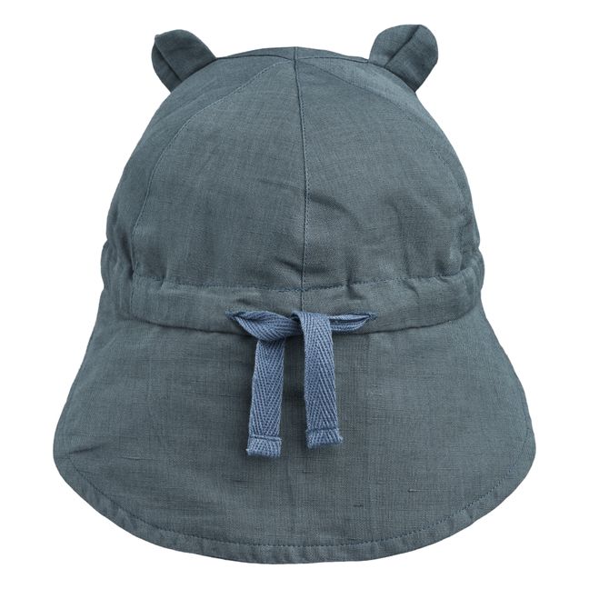 Gorm Linen and Organic Cotton Hat Blue