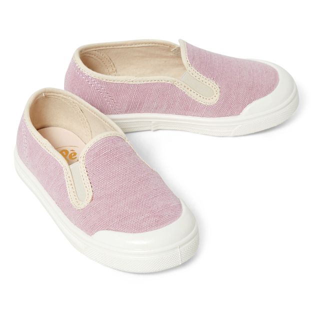 Recycled Fabric Slip-Ons Pale pink