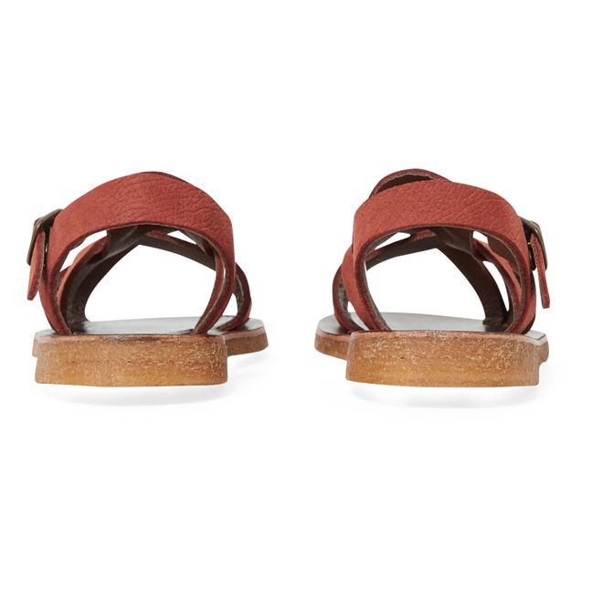 Crossover Buckle Sandals Rosso