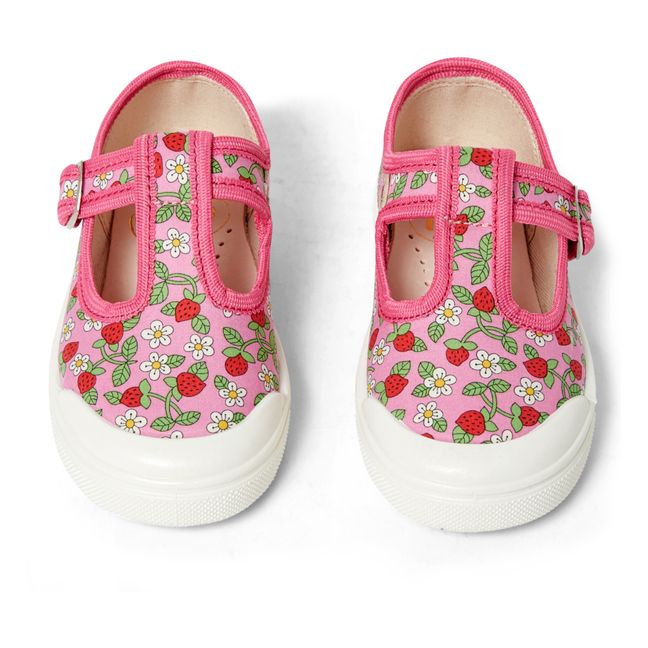 Sneakers mit Schnalle Rosa
