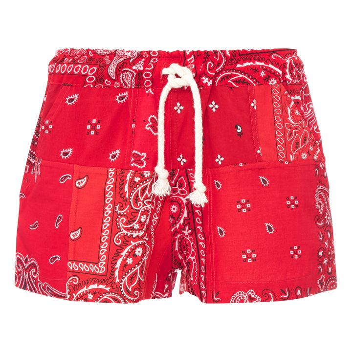 Patchwork Bandana Shorts Rojo- Imagen del producto n°0