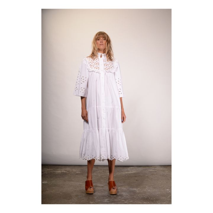 Birdy Broderie Anglaise Dress | Weiß- Produktbild Nr. 0