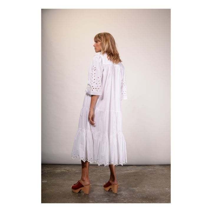 Birdy Broderie Anglaise Dress | Blanco- Imagen del producto n°7