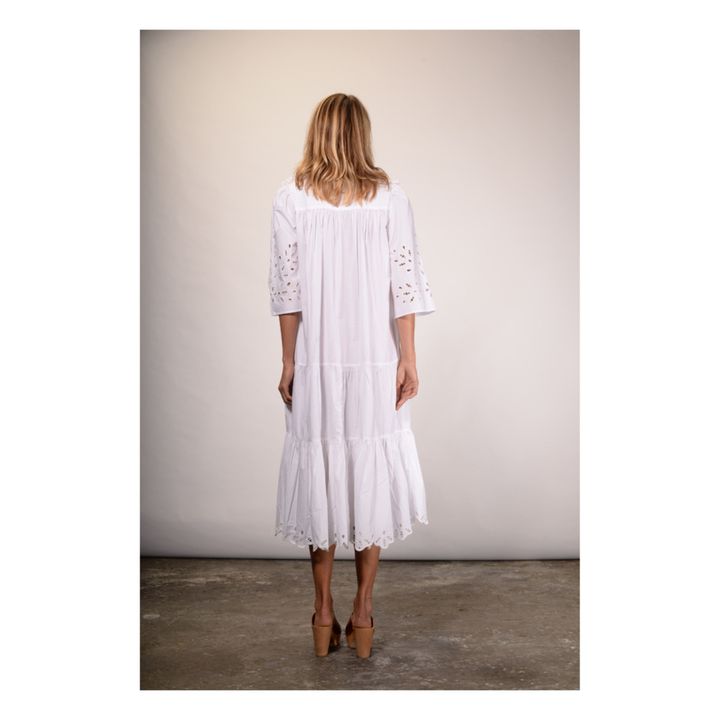 Birdy Broderie Anglaise Dress | Blanco- Imagen del producto n°8