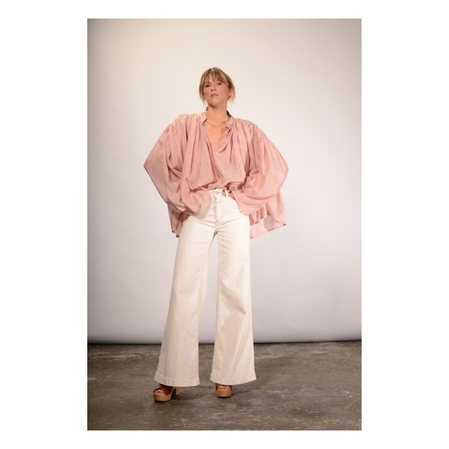 Lily Cotton and Silk Blouse Rosa incarnato