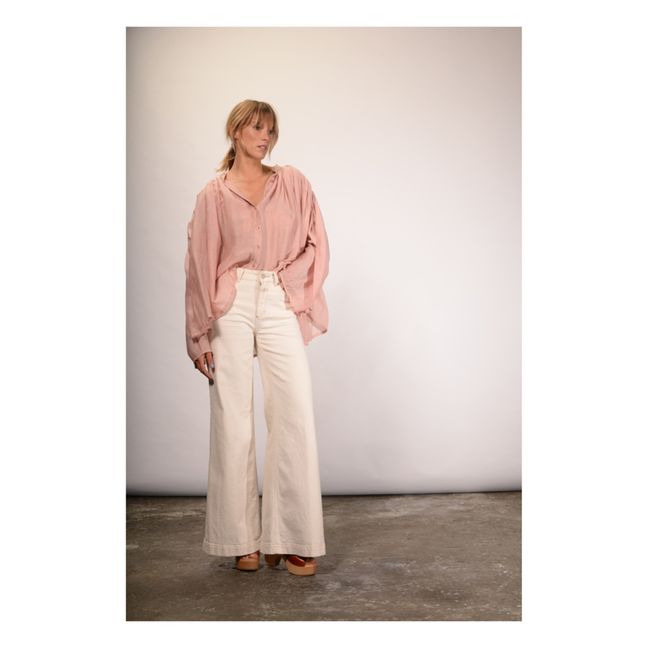 Lily Cotton and Silk Blouse Rosa Polvo