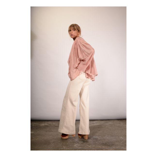 Lily Cotton and Silk Blouse Powder pink