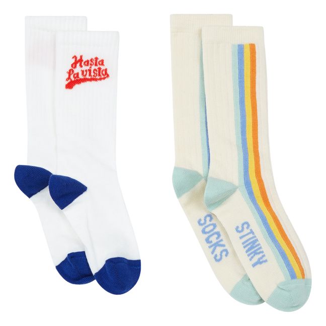Stinky Vista Socks - Set of 2 White