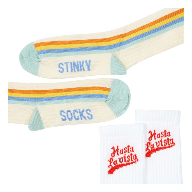Socken Stinky Vista  2er-Pack Weiß