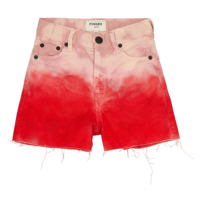 Cherryl Tie-Dye Shorts Rosso