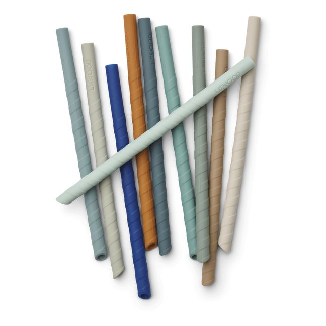 Timoti Silicone Straws - Set of 10 Pale green