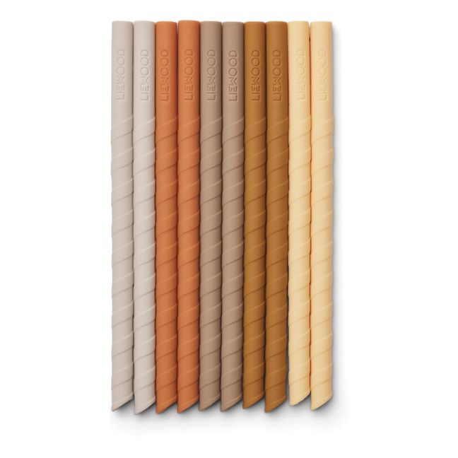 Pailles Timoti en silicone - Set de 10 | Nude