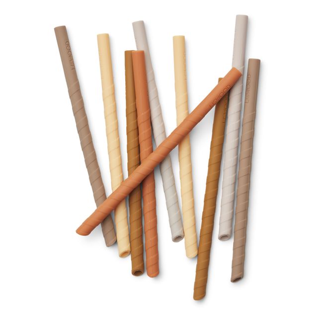 Pailles Timoti en silicone - Set de 10 | Nude