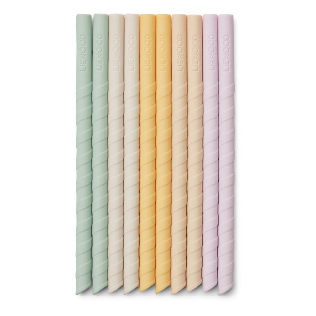 Timoti Silicone Straws - Set of 10 Pastel