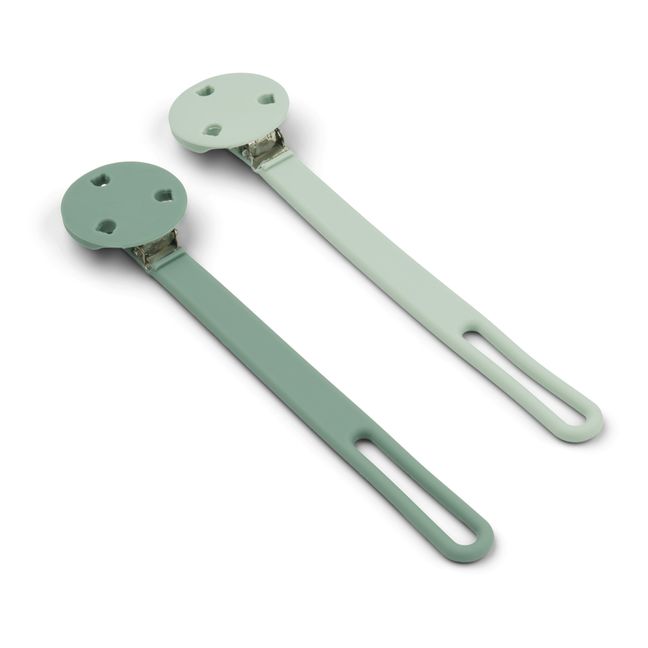Attache tétines Willow-set de 2 | Vert pâle