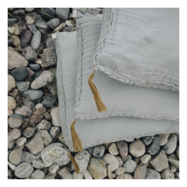 Cojín rectangular de algodón orgánico | Silver Grey S019