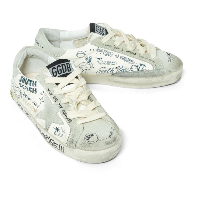 GGDB Homme Bas Haut Super-Star Blanc/Bleu Des chaussures Vente | 2022 La  France Boutique